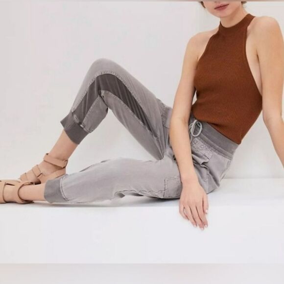 Anthropologie The Nomad High Rise Gray Pull On Joggers Size XS - Picture 4 of 13
